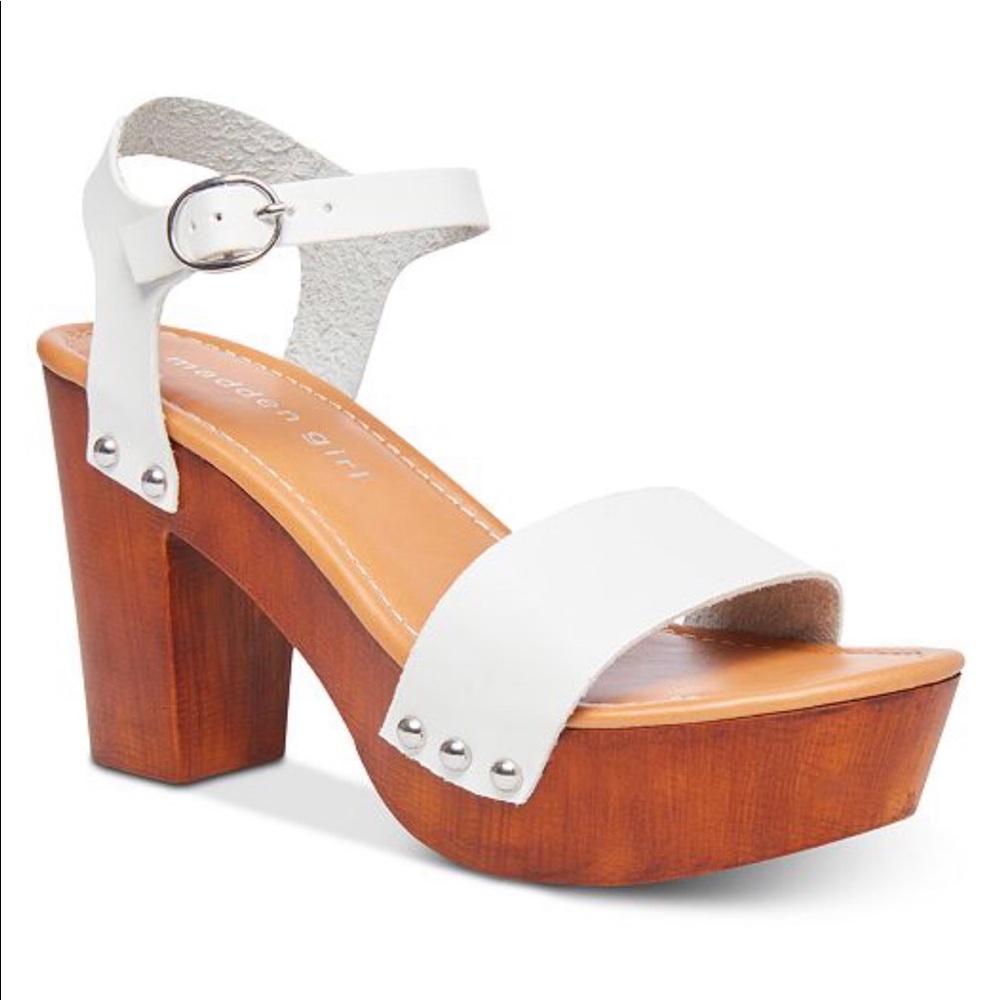 Madden girl white platform sandals